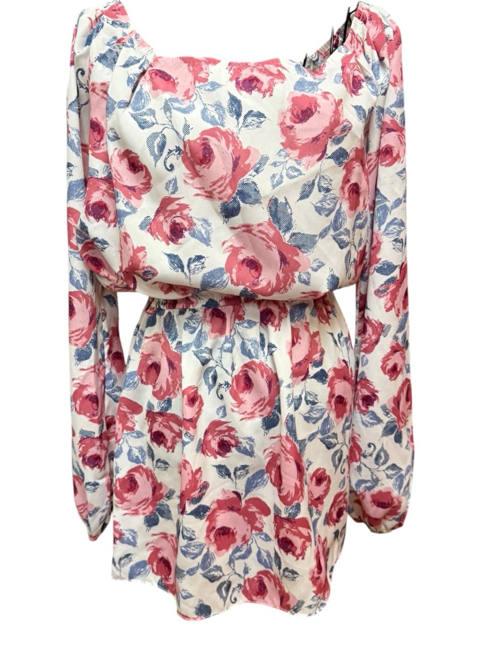 Show Me Your MuMu White Mini Dress Pink Rose Print Boho coquette